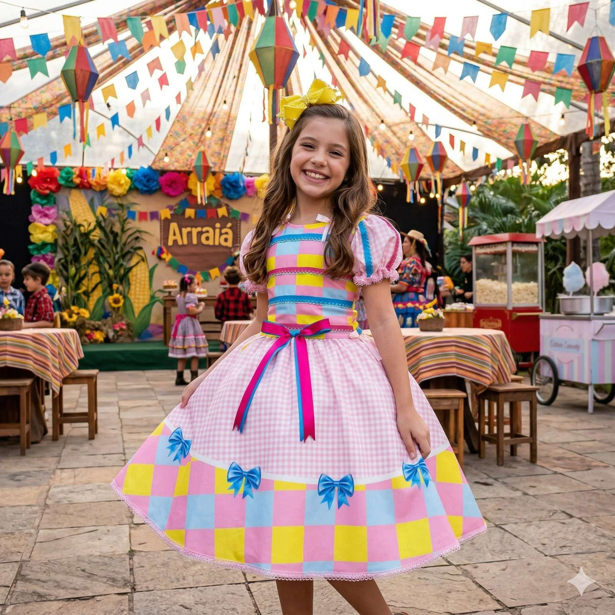 Vestido Marie Junino Luxo Arraia da Docura - Leveza e Elegância para Meninas | Bebeloo Kids