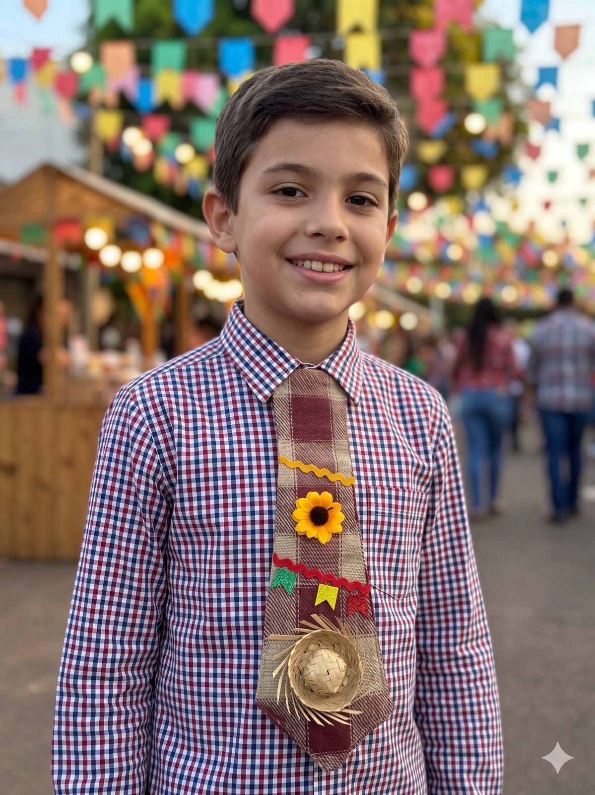 Gravata Junina Lorenzo Vermelho - Elegância nos Momentos Especiais | Bebeloo Kids
