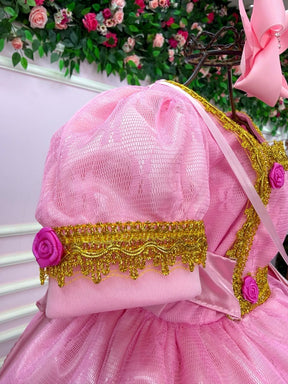 Fantasia Princesa Belli Doce Realeza Princesa Rosa (FPBDRPR)