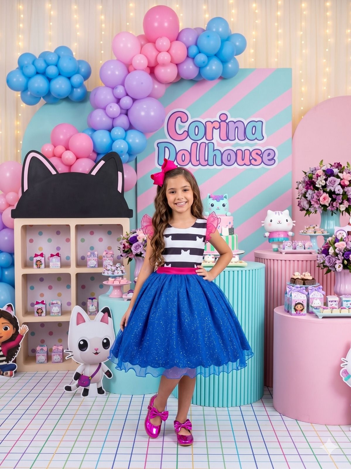 Vestido Mini Miss Temático A Casa Magica Da Gabby | Bebeloo Kids