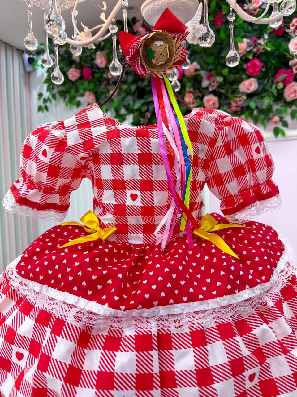 Vestido Junino Mimadine Luxo Beatriz Vermelho | Bebeloo Kids