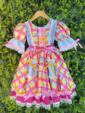 Vestido Infantil Junino Colorê Encantado Leveza e Elegância para Meninas | Bebeloo