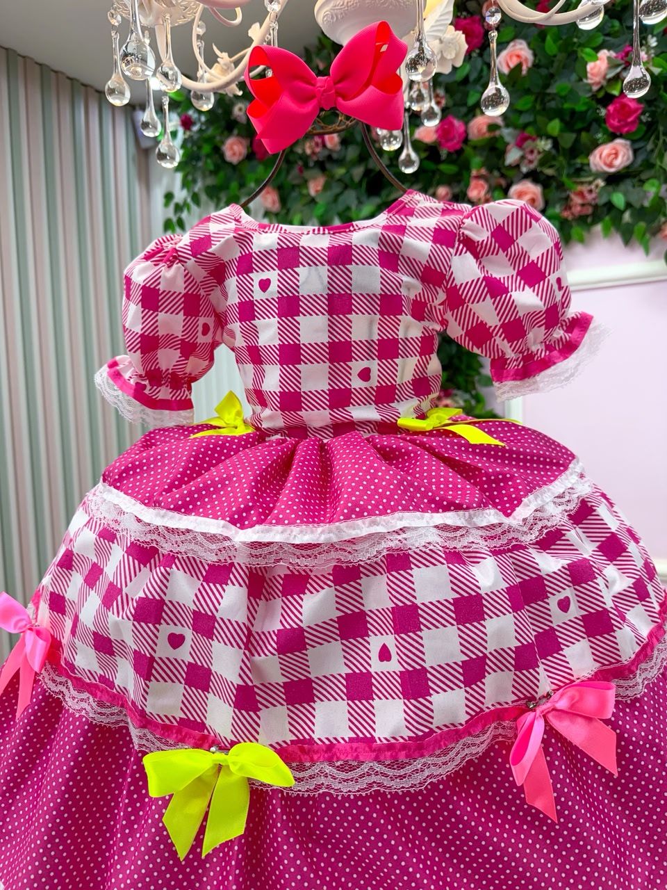 Vestido Junino Mimadine Luxo Beatriz Pink - Leveza e Elegância para Meninas | Bebeloo Kids