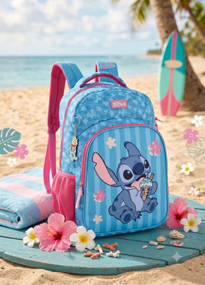 Mochila De Costa Stitch Azul Sorvete - Diversão e Encanto para Brincar | Bebeloo Kids