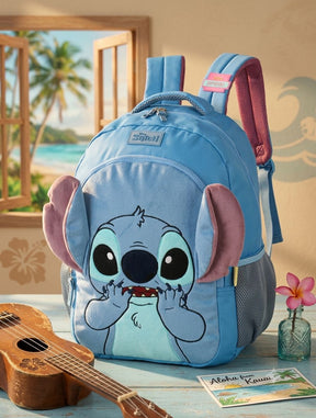 Mochila De Costa Stitch Orelhinhas Pelucia Azul - Diversão e Encanto para Brincar | Bebeloo Kids