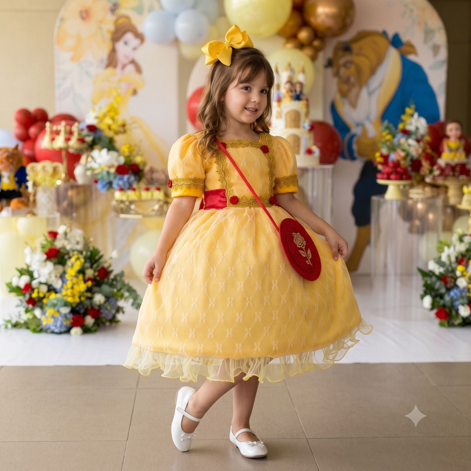 Fantasia Princesa Belli Doce Realeza Princesa Amarelo (FTPBDRPAM)