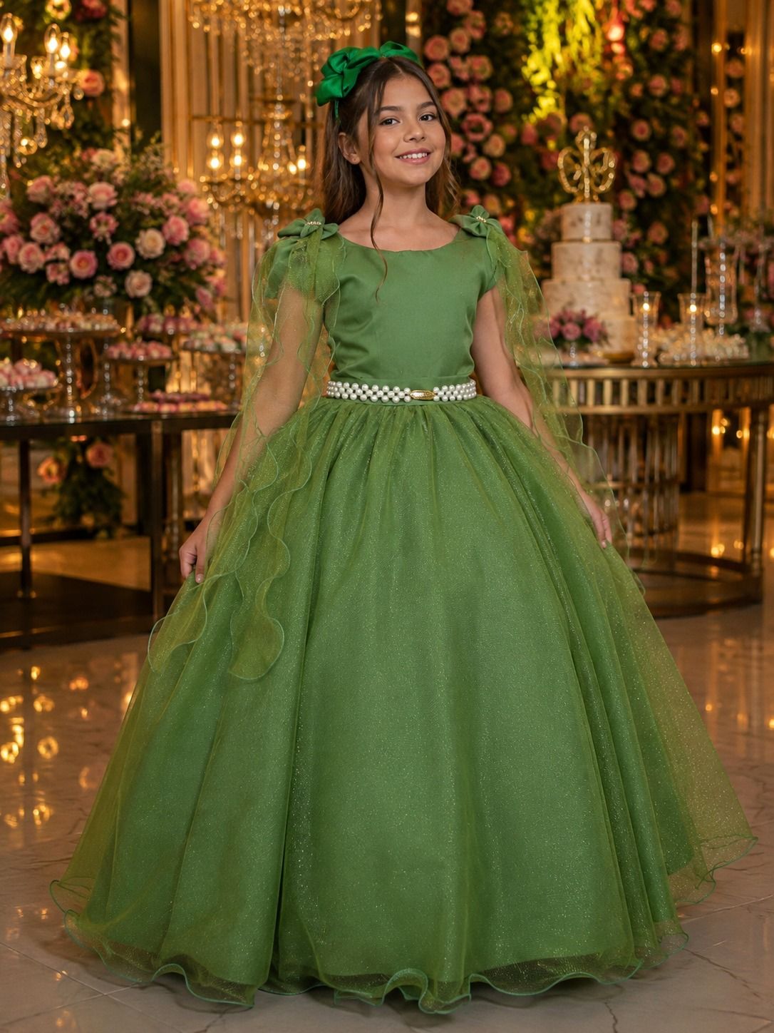 Vestido Banana Club Longo Diamante Verde Militar (VESTBNDVRDM)