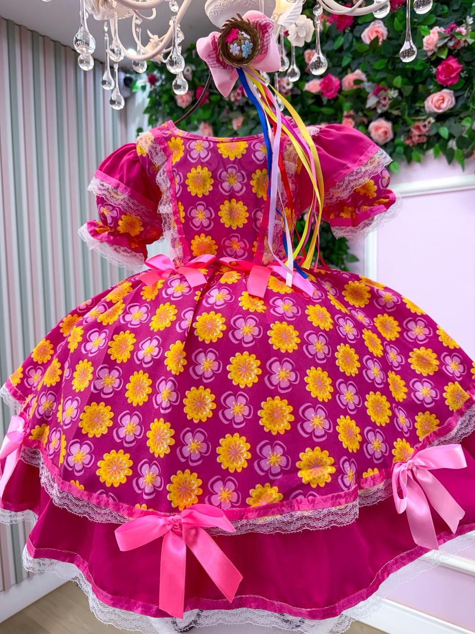 Vestido Junino Mimadine Luxo Maisa Pink (VESTJNNMDNLMPNK)