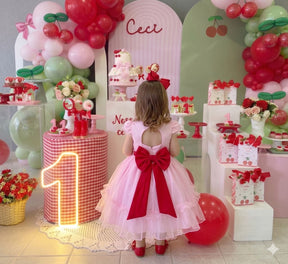 Vestido Mini Miss Cerejinha - Cereja Rosa Bebe (VESTMNMCRJRSBB)