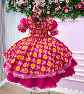 Vestido Junino Mimadine Luxo Maisa Pink (VESTJNNMDNLMPNK)