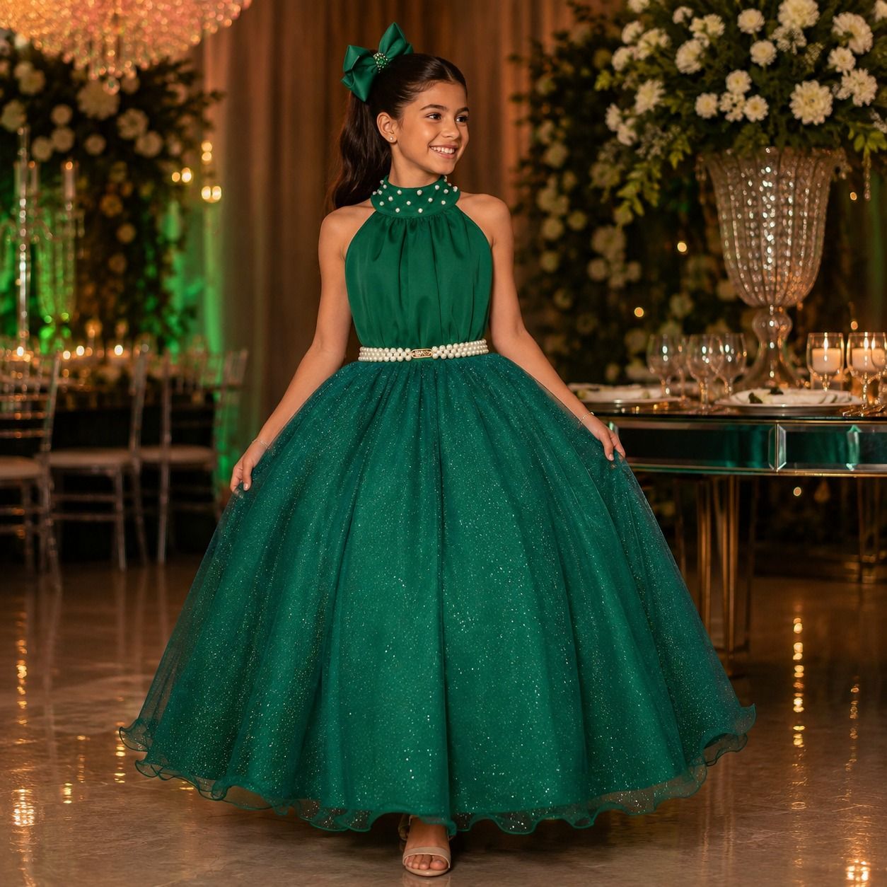 Vestido Banana Club Longo Âmbar Verde Bandeira (VESTBNACLBLNGAMBVRDBND)