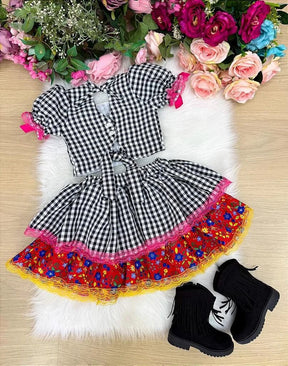Conjunto Junino Banana Club Luxo Luana - Conforto e Estilo para o Dia a Dia | Bebeloo Kids