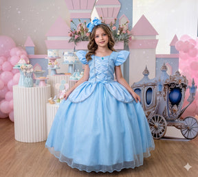 Fantasia/ Vestido Mini Miss Longo Cinderela | Bebeloo Kids
