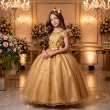 Vestido Mini Miss Longo Suzy Dourado (VESTMNSZDOU)