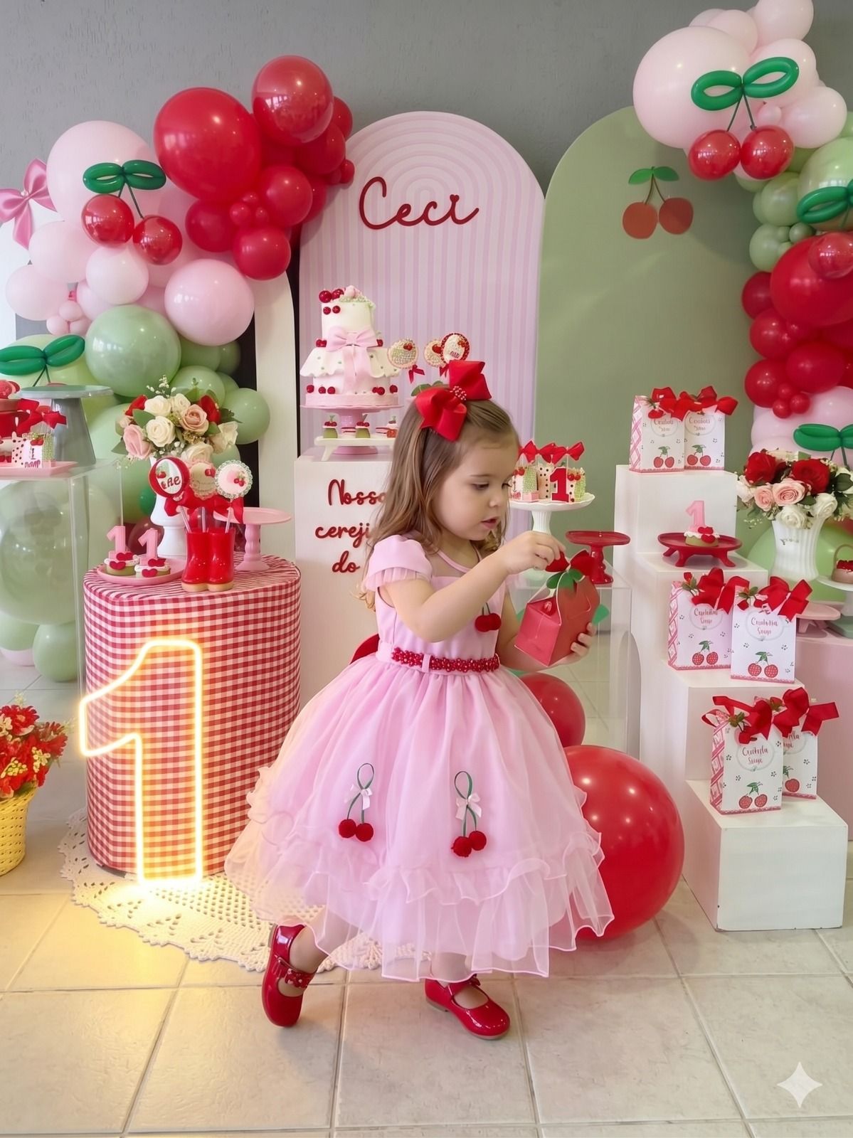 Vestido Mini Miss Cerejinha - Cereja Rosa Bebe (VESTMNMCRJRSBB)