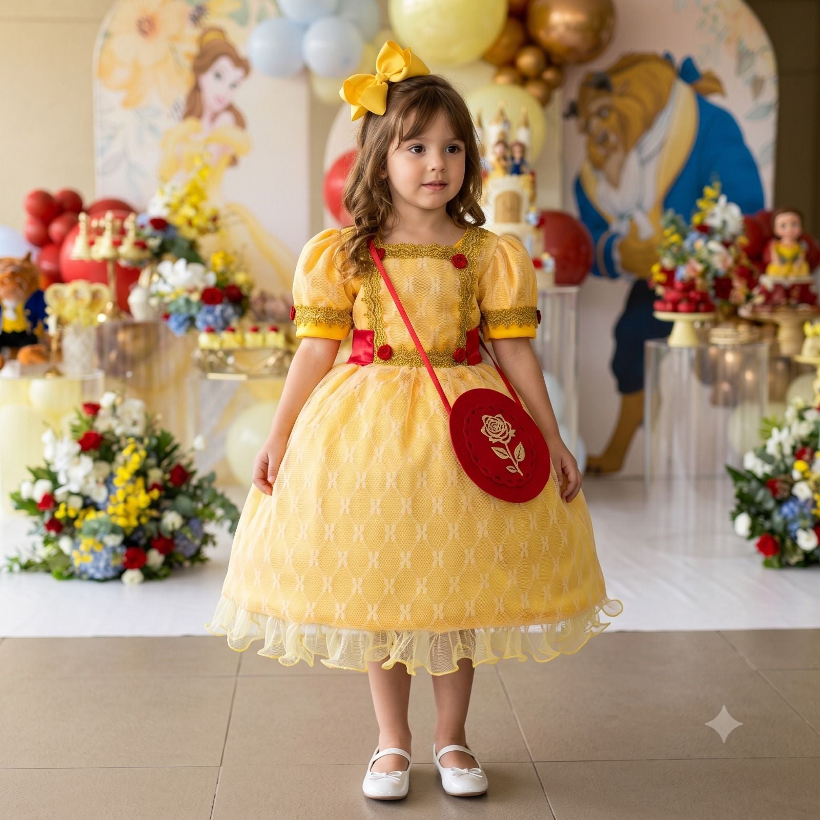 Fantasia Princesa Belli Doce Realeza Princesa Amarelo (FTPBDRPAM)