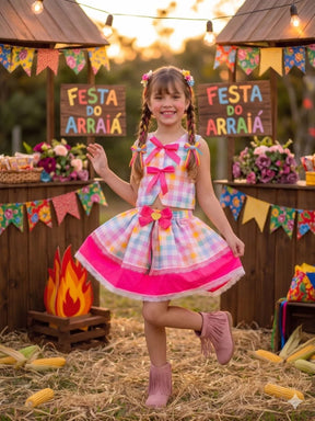 Conjunto Blogueirinha Junino Arraia Da Alegria - Conforto e Estilo para o Dia a Dia | Bebeloo Kids