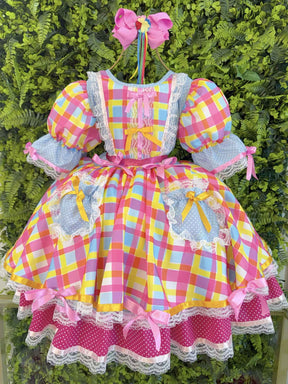 Vestido Infantil Junino Colorê Encantado Leveza e Elegância para Meninas | Bebeloo