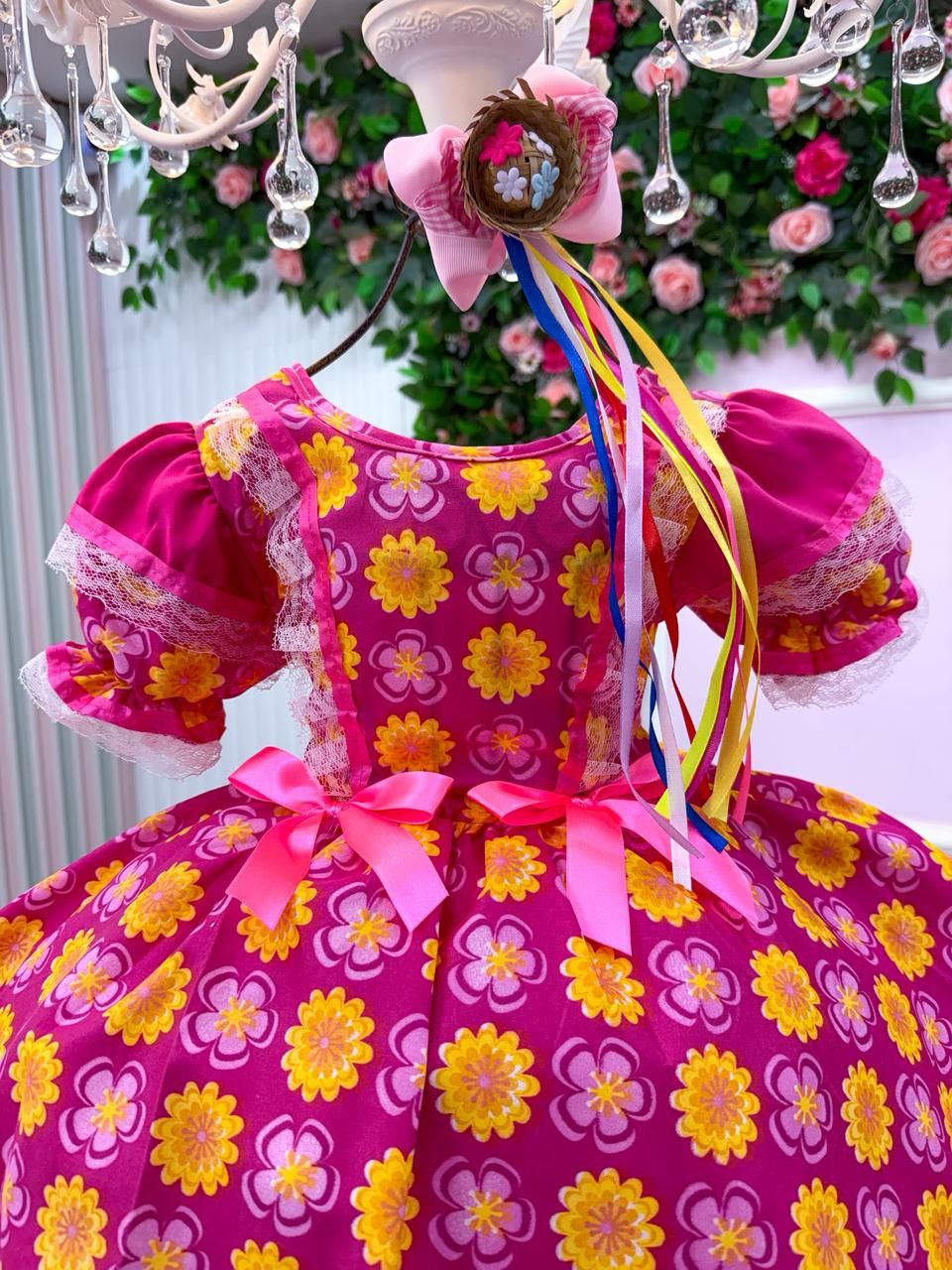 Vestido Junino Mimadine Luxo Maisa Pink (VESTJNNMDNLMPNK)