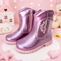 Bota/ Coturno Pitico Boiadeira Rosa Metalizado (BTCTPTBRSM)