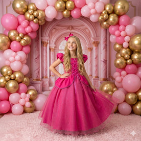 Fantasia/ Vestido Mini Miss Longo A Bela Adormecida - Aurora Pink | Bebeloo Kids
