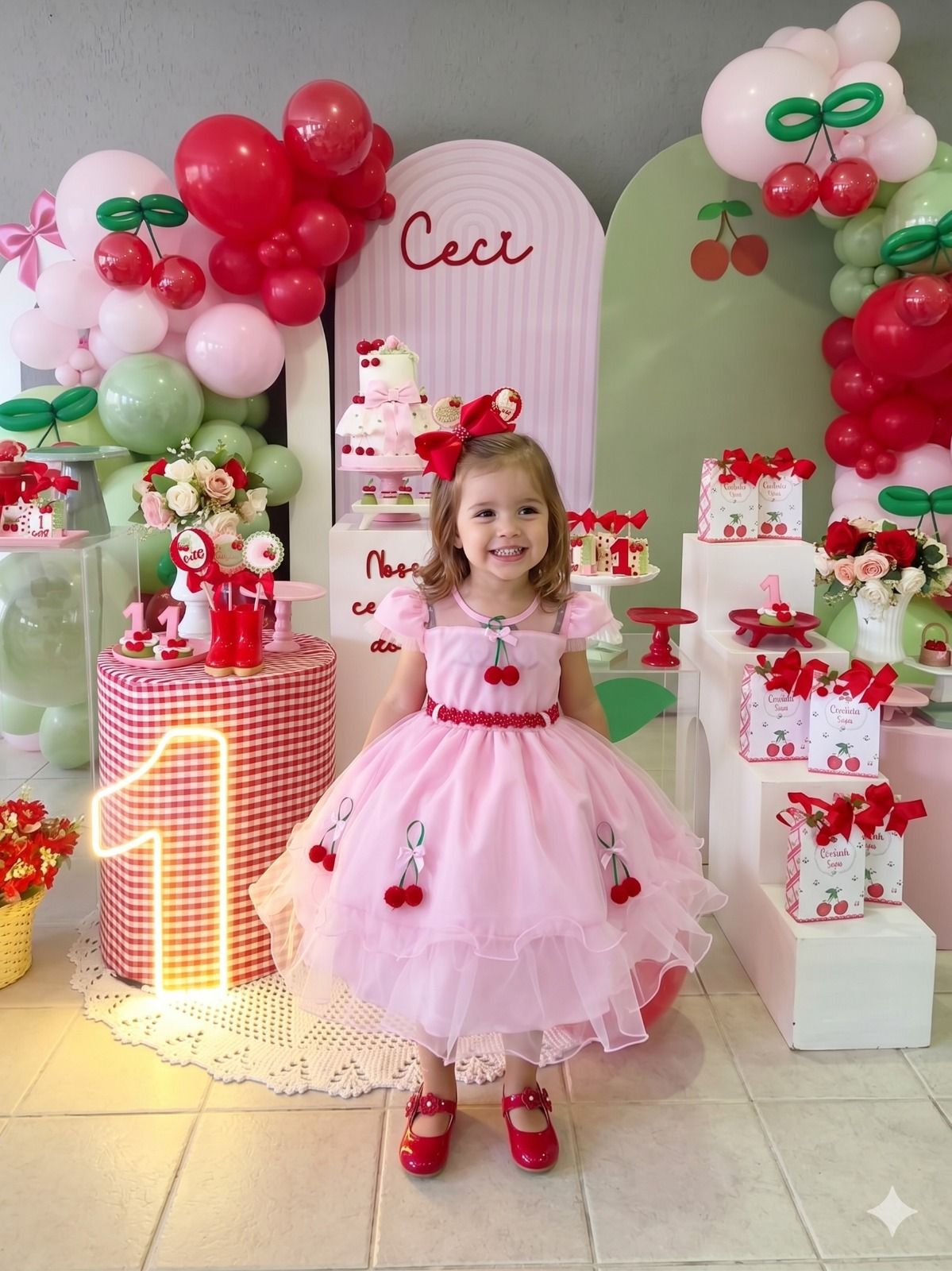 Vestido Mini Miss Cerejinha - Cereja Rosa Bebe (VESTMNMCRJRSBB)