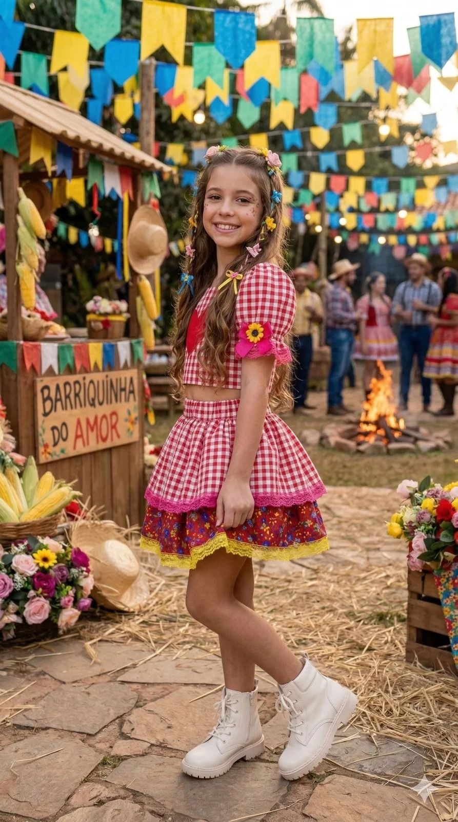 Conjunto Junino Banana Club Luxo Luana - Conforto e Estilo para o Dia a Dia | Bebeloo Kids