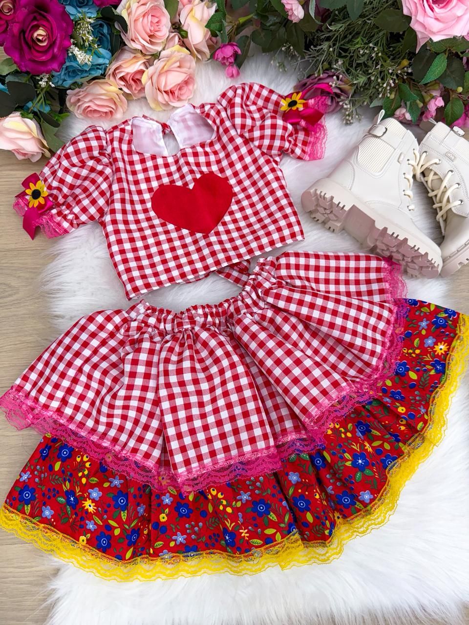 Conjunto Junino Banana Club Luxo Luana - Conforto e Estilo para o Dia a Dia | Bebeloo Kids