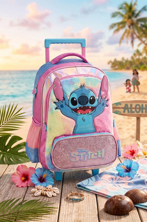 Mochila De Rodinhas Stitch Roxa - Delicadeza para Completar o Look | Bebeloo Kids