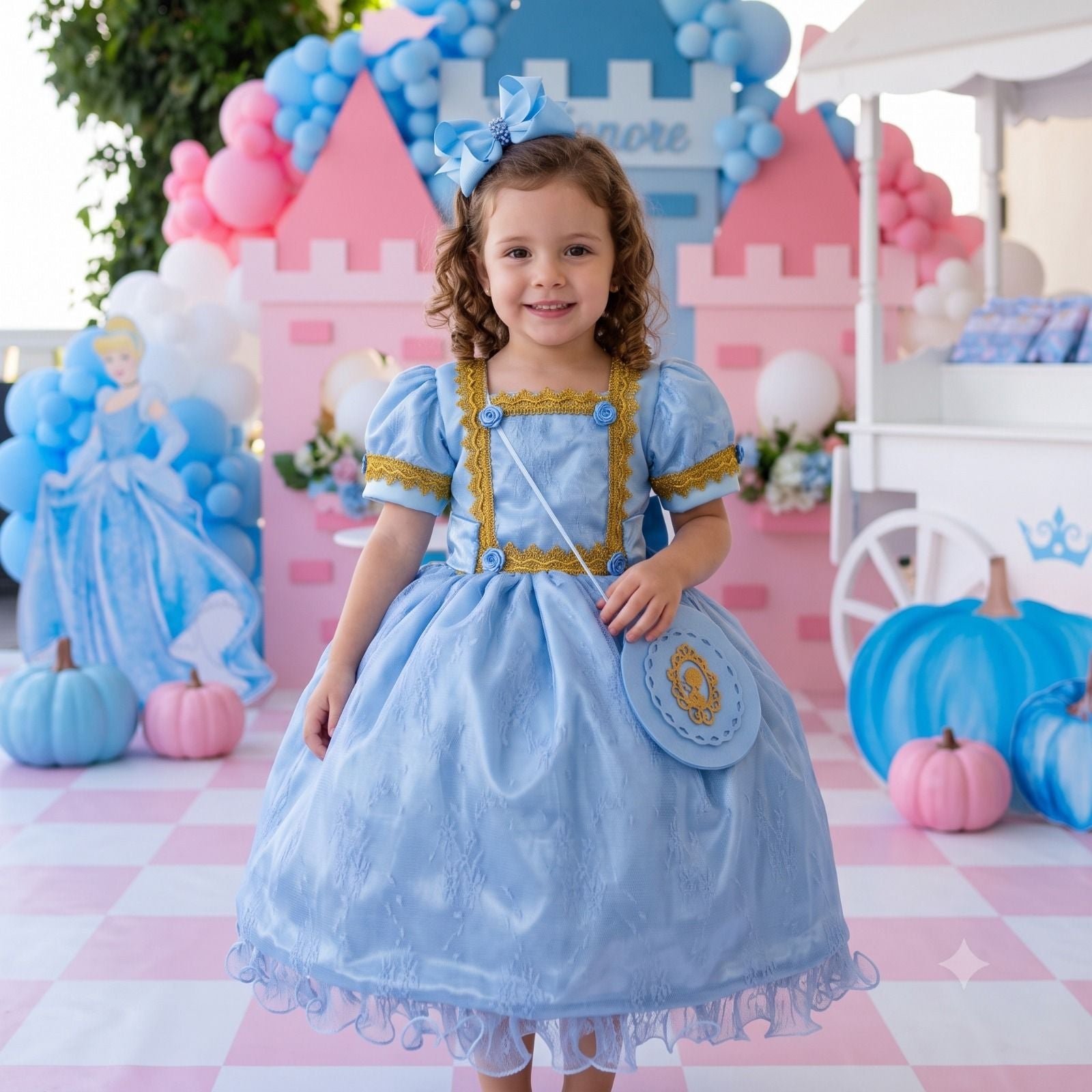 Fantasia Princesa Belli Doce Realeza Princesa Azul (FTPBDRPAZ)