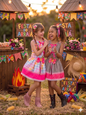 Conjunto Blogueirinha Junino Arraia Da Alegria - Conforto e Estilo para o Dia a Dia | Bebeloo Kids