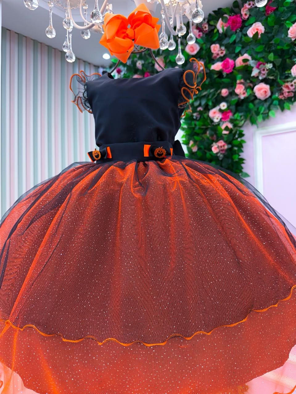 Fantasia/ Vestido Mini Miss Abóbora Encantada -  Halloween (FVESMNABENH)
