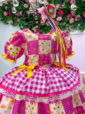 Vestido Junino Mimadine Luxo Milena - Leveza e Elegância para Meninas | Bebeloo Kids
