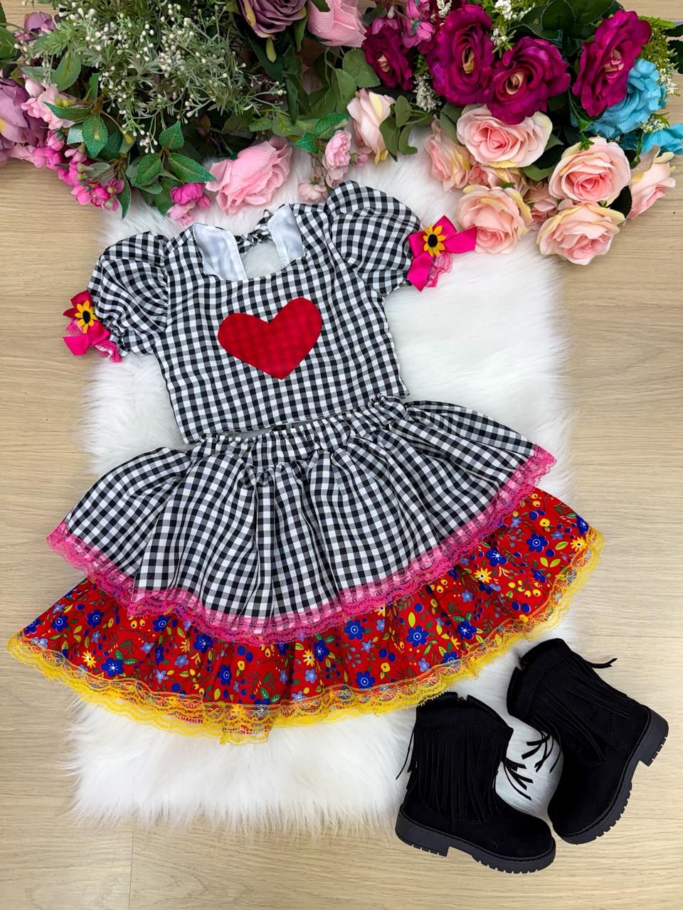 Conjunto Junino Banana Club Luxo Luana - Conforto e Estilo para o Dia a Dia | Bebeloo Kids