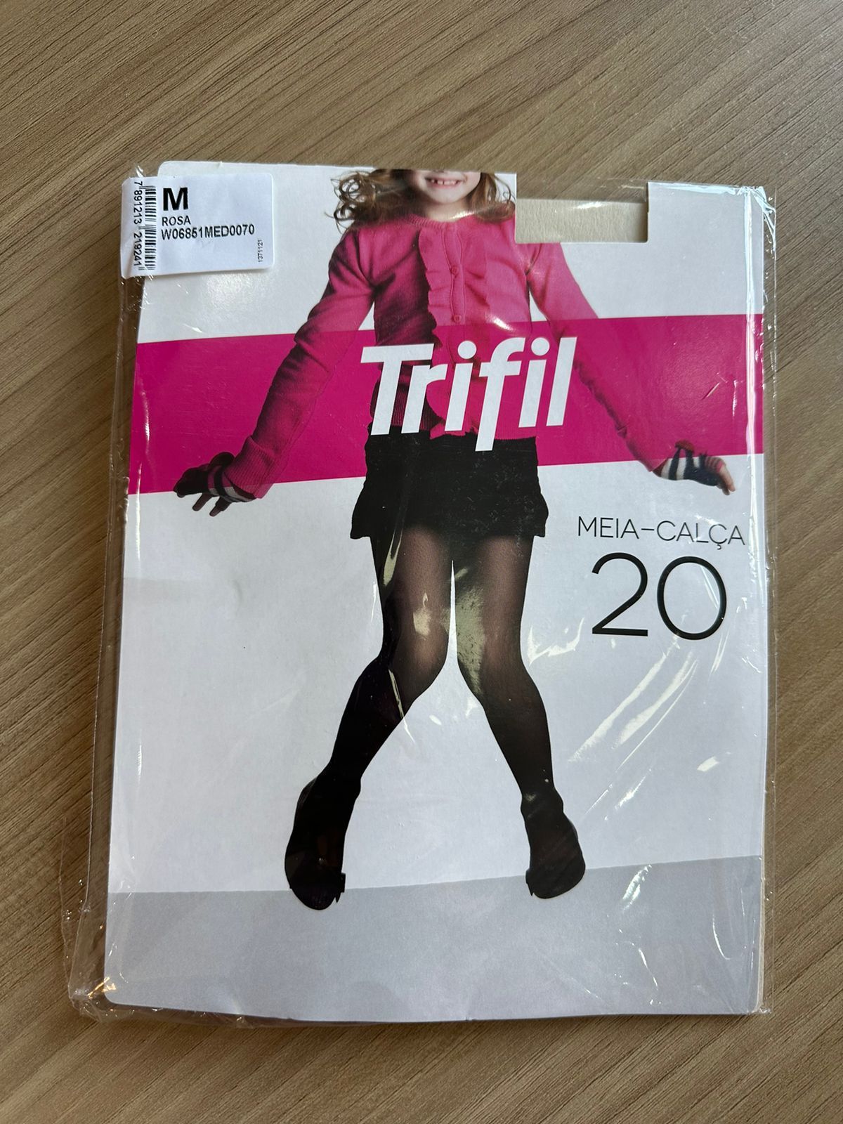 Meia Calça Fio 20 Trifil Juvenil Rosa Lisa (MEIACLCTFJVNROSLS)