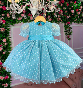 Vestido Marie Azul Tiffany Bolinhas (VESTMARIEAZLTFFNBLNHS)