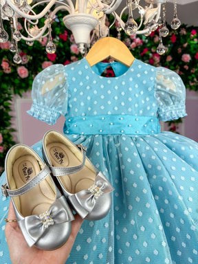Vestido Marie Azul Tiffany Bolinhas (VESTMARIEAZLTFFNBLNHS)