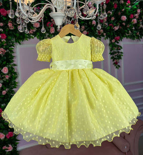 Vestido Marie Amarelo Bolinhas - Leveza e Elegância para Meninas | Bebeloo Kids