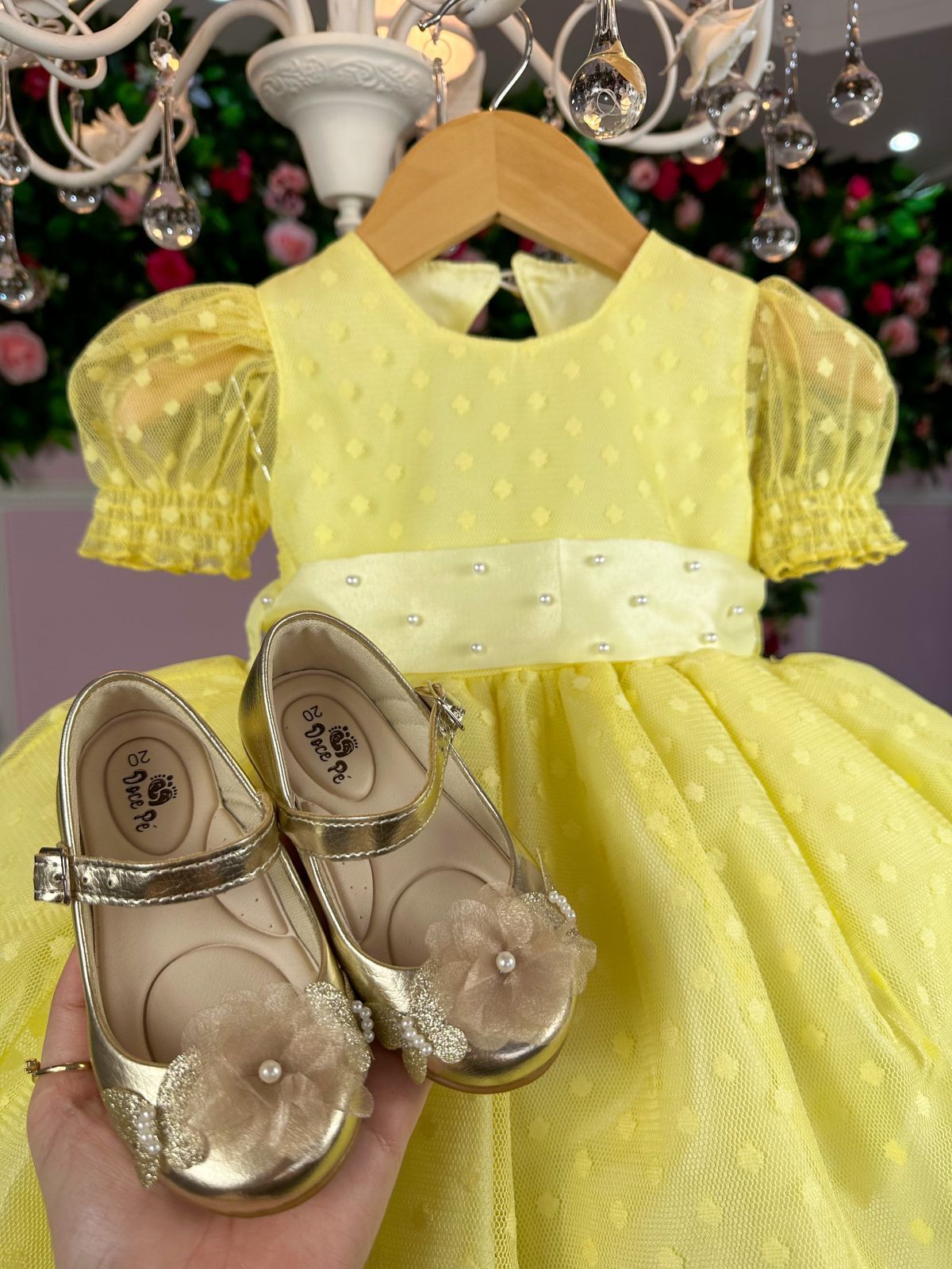 Vestido Marie Amarelo Bolinhas - Leveza e Elegância para Meninas | Bebeloo Kids