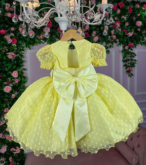 Vestido Marie Amarelo Bolinhas - Leveza e Elegância para Meninas | Bebeloo Kids
