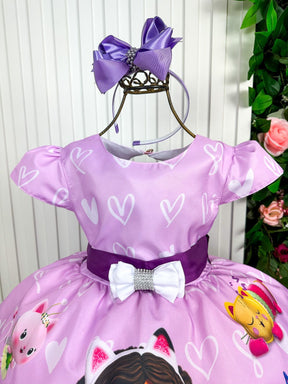 Vestido Infantil Tematicos Luxo A Casa Magica da Gabby (VESTINFTMTLXCMGCDGBB)