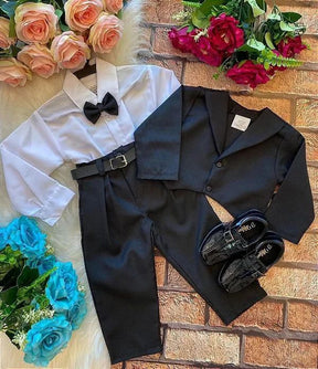 Conjunto Social Miss Cherry Meninos Terno Hugo Preto (CNJTSCLMSSCHRMNNTERNPRT)