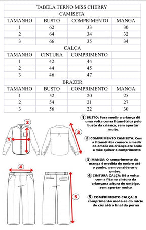 Conjunto Social Miss Cherry Meninos Terno Hugo Preto (CNJTSCLMSSCHRMNNTERNPRT)