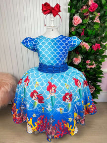 Vestido Tematicos Luxo Ariel - Sereia (VESTTMCLXARLSRA)