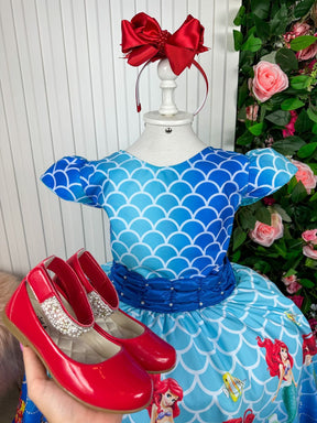 Vestido Tematicos Luxo Ariel - Sereia (VESTTMCLXARLSRA)