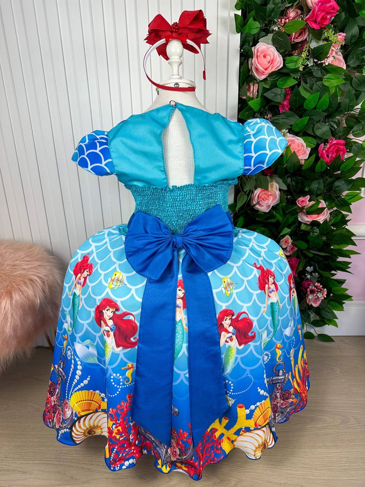 Vestido Tematicos Luxo Ariel - Sereia (VESTTMCLXARLSRA)