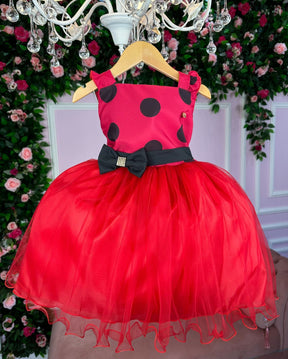 Vestido Banana Club Minnie/Minie Vermelha Bolinhas Poa (VESTBCLVERPEBOL)