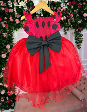 Vestido Banana Club Minnie/Minie Vermelha Bolinhas Poa (VESTBCLVERPEBOL)