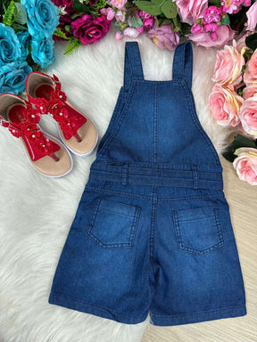 Jardineira Princesa Bebeloo Kids Jeans Frutinhas - Diversão e Encanto para Brincar | Bebeloo Kids