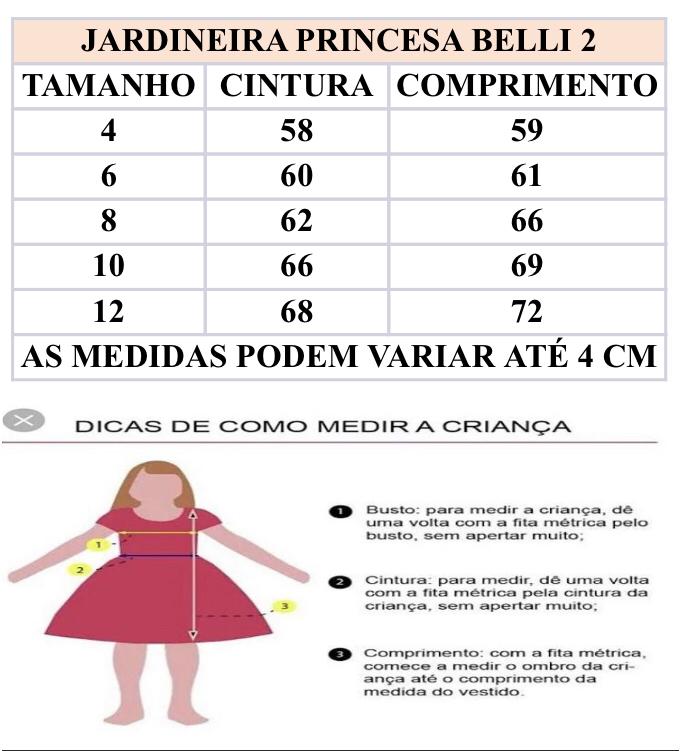 Jardineira Princesa Bebeloo Kids Jeans Frutinhas - Diversão e Encanto para Brincar | Bebeloo Kids